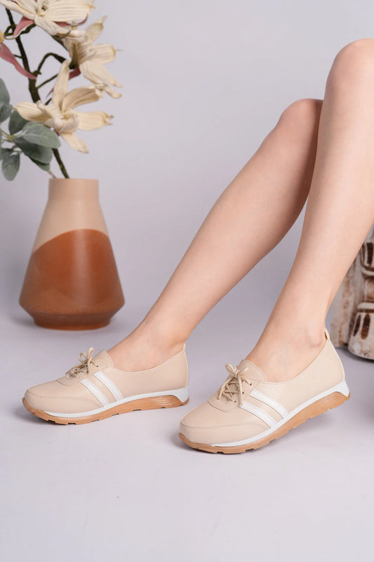 Kadın Günlük Bağcıklı Sneaker Hafif Tabanlı Rahat Spor Ayakkabı (CW-12)