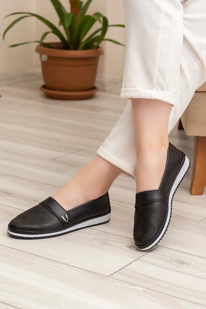Ortopedik Günlük Kadın Delikli Babet Ayakkabı (C-7)
