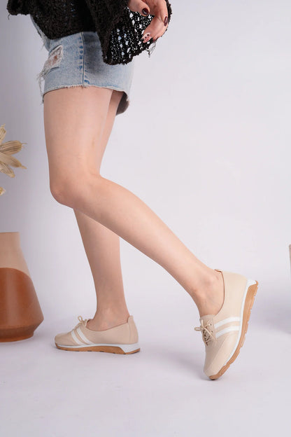 Kadın Günlük Bağcıklı Sneaker Hafif Tabanlı Rahat Spor Ayakkabı (CW-12)